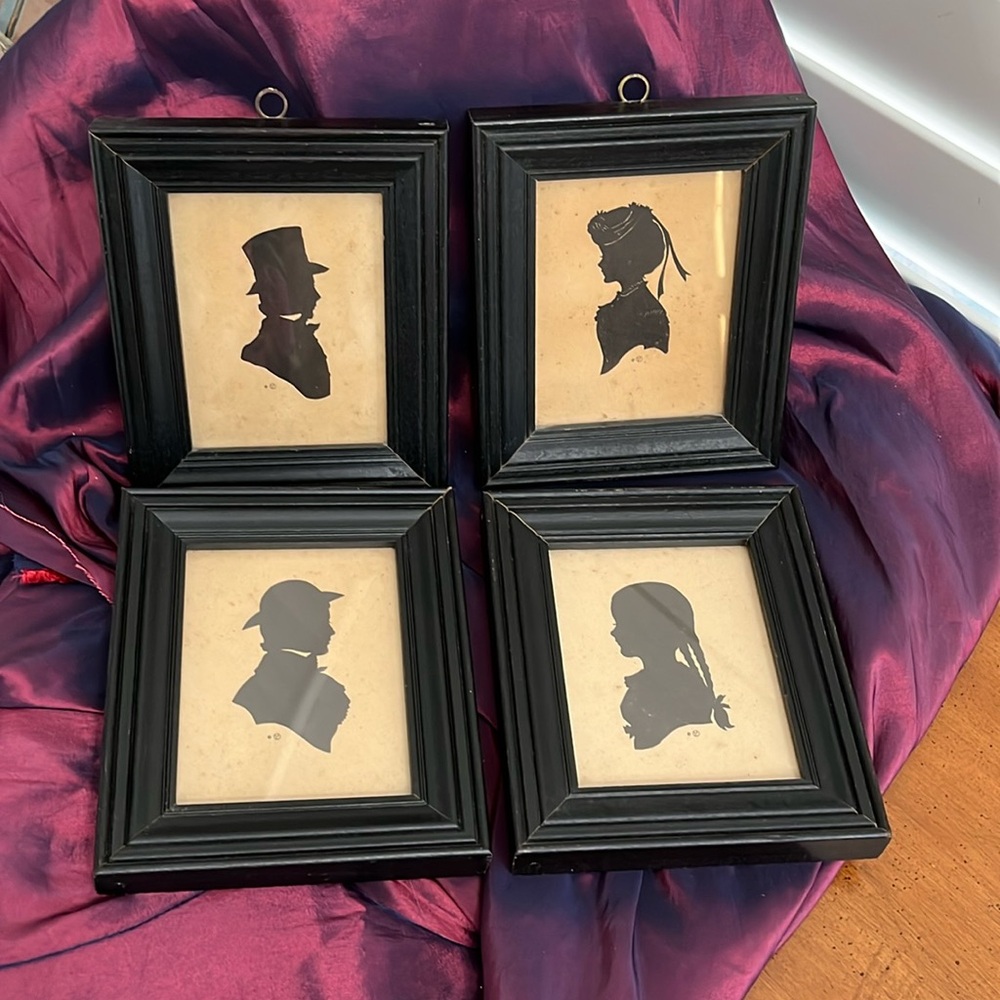 Set Family Silhouette by Sydney Z.Lucas ( copyright) Vintage